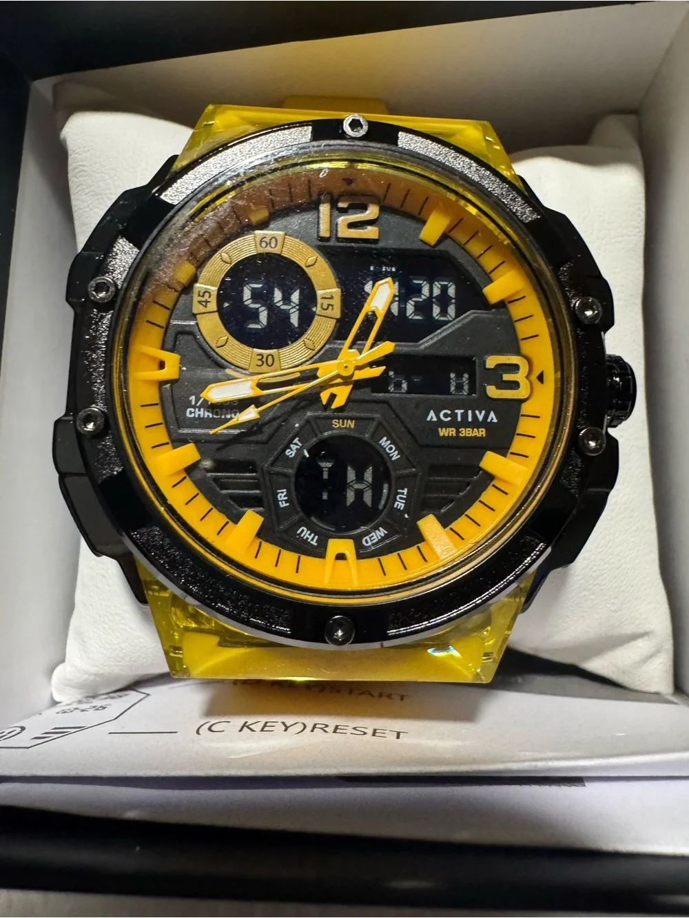 Activa Virtux X Invicta Digital Men's Watch - 51mm. Yellow (ACW8118-001)